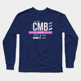 Colombo (CMB) Airport Code Baggage Tag Long Sleeve T-Shirt